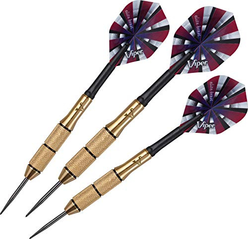 Viper by GLD Products Elite Brass Steel Tip Darts, 23 Grams,Black,22-0623-23