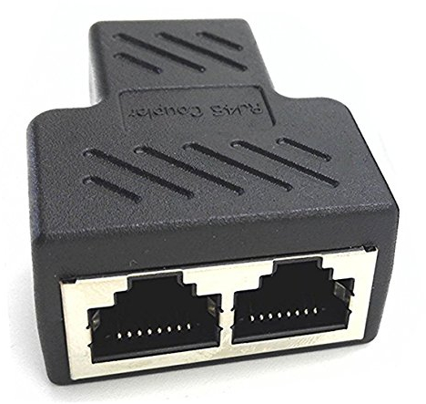zdyCGTime connecteur LAN RJ45 Adaptateur répartiteur 1 Femelle vers 2 Femelle, Convient pour Super Ethernetï de catégorie 5 ¼ Ethernet de catégorie 6