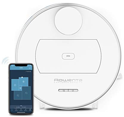 Rowenta X-plorer Serie 75 RR7647 Robot aspirador con mopa con mapeo 2700 Pa, especial mascotas y alergias, compatible con smartphones y asistentes de voz con 3 mopas: estándar, Animal Scrub y Allergy