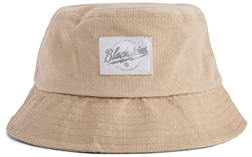 Blackskies® Ivory Bucket Hat | Damen Herren Urlaub Unisex Sonnenhut Fischerhut Beige Kord