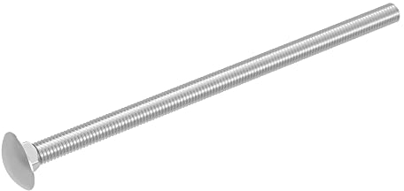 SECCARO Tornillo plano de cabeza redonda, M6 x 120 mm, acero inoxidable, V2A, VA A2, DIN 603/ISO 8677, rosca completa, 20 unidades