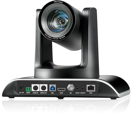 Tenveo PTZ AI Autotracking 30X optischer Zoom Kamera 3G-SDI/HDMI/USB3.0/RJ45 PoE Konferenzkamera 1080P 60FPS IP Live Streaming Kamera für Live-Übertragungen