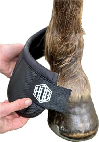 hdg Hufglocken Pferd No Turns 2er Set Pferde Gamaschen mit Klettverschluss schwarz M l Springglocken schützen Kronrand und Ballen vor Verletzungen l einfache Handhabung l leicht zu reinigen