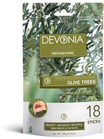 Olive Tree & Plant Fertiliser/Fertilizer 18x Sticks Slow-Release Plant Food by Devonia