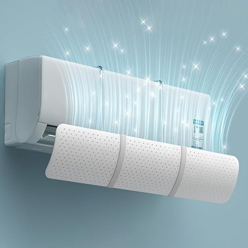 Deflettore Condizionatore Universale, Deviatore regolabile portatile per aria condizionata per Condizionatori da Parete per Casa/Ufficio/Camera/Soggiorno (Bianco)