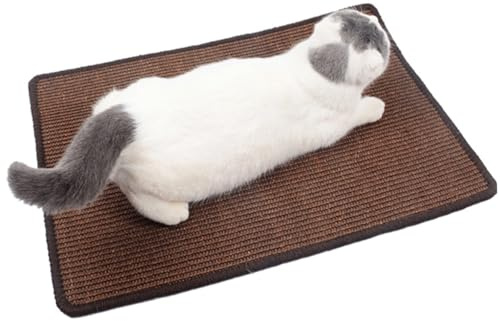 HEMOTON Alfombra Rascadora de Sisal Natural para Gatos Cojín para Dormir y Color y Estilo Aleatorio para Entrenamiento y Protección de Muebles Color Aleatorio