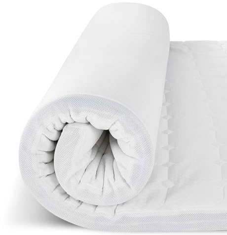 Ego Home Surmatelas 140 x 200 cm, Hauteur 7 cm, avec Mousse de Coupe 7 Zones, certifié Öko-TEX, surmatelas 140 x 200 cm, pour lit à sommier tapissier, Matelas, canapé-lit