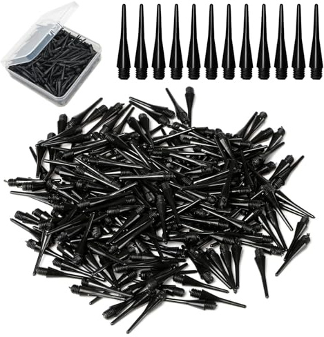 QSHXXROI 100 Pièces Pointes de Fléchettes, Embout Flechette Pointe Plastique, Pro Bout Fléchettes, Souple Filetage 2BA Embouts, pour Fléchettes Électroniques