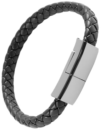 Kaelaxroy 3 i 1 laddararmband, USB C till iOS, 22,5 cm kort kabel, snabbladdning och dataöverföring för smartphone, Power Bank