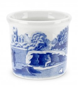 Spode blå italiensk äggkopp set med 4
