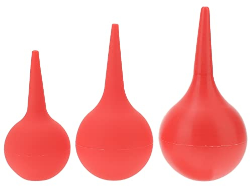 Healifty 3pcs Ear Syringe Bulb Nasal Aspirator Ear Washing Rubber Suction Sucker Squeeze Bulb 30ml 60ml 90ml