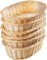 Batania 10er Set Weidenkörbchen, Brotkorb, Geschenkkorb, Präsentkorb, klein, geflochten, oval und leer | L 26 cm x B 19 cm x H 9 cm