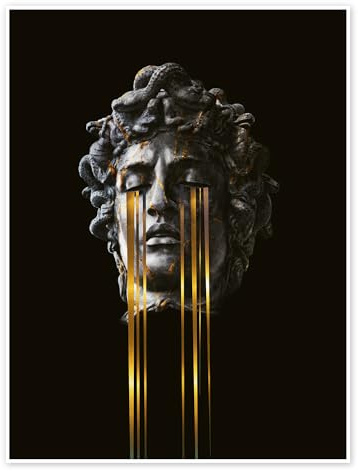 Medusa Poster von Frank Moth 50 x 70 cm Schwarz Wandbilder Wanddeko