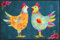 Salonloewe Fußmatte Rainbow Chicken Petrol 050x075 cm Fußabtreter Sauberlaufmatte innen Haustür Fussmatte Indoor Schmutzfänger Outdoor waschbar
