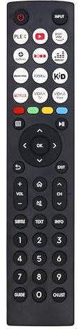 NEW Replacement Hisense TV Remote Control for VIDAA LED Smart TVs 43A7300F 50A7300F 65A7300FTUK, No Setup Required Universal Hisense TV Remote