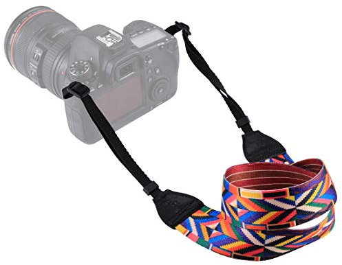 CABLEPELADO Correa de cámara, Correa de Hombro para cámara, cinturón de Seguridad para la cámara, Hebillas de liberación rápida, Apto para Cámaras SLR DSLR DSLR Universal, Vintage (Tipo 10)