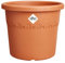 elho Algarve Cilindro 30 cm – Großer Blumentopf für den Außenbereich – Pflanzgefäße – 100% recycelter Kunststoff - Braun/Terra