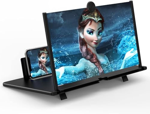 EeAaSsTy Lupa de Pantalla de teléfono móvil, 3D, proyector Plegable para Ver películas y vídeos, Apto para Todos los Smartphones (14 Inch)