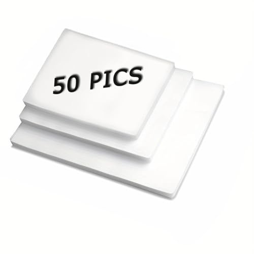 Thermal Laminating Pouches, 50 Pack Laminating Sheets for A4 A5 A6 | 160 Micron (2 x 80 Micron), Round-Corner Design, Various Size Lamination Sheet for use at School or in the Office