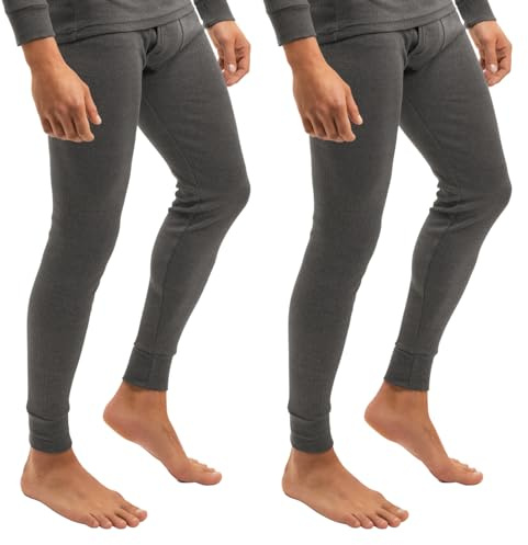 Celodoro 2er Pack Herren Ski- und Thermounterhose Light - Anthrazit XXL