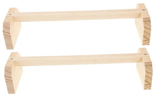 Générique 2 Pièces Stand de Poulet pellets mangeoires pour volaille Rat Support de Jeu pour Perroquet Accessoires Poules Accessoire Poule Jouets Poussin Debout Rack Support d'oiseau en Bois