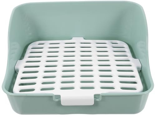 Yardwe Kaninchentoilette Ecktoilettenbox Töpfchentrainer Für Kleintiere Meerschweinchen Chinchillas Frettchen Olivgrün Spritzwassergeschützt