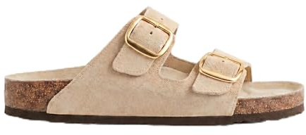 LE CÔTÉ CHIC Sandales d'été pour femme avec très confortable Mules Sandales plates type Birkenstock