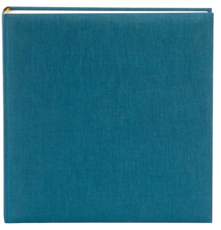 Goldbuch Summertime 27 711 Photo Album Light Blue with 60 White Pages, Jumbo Photo Book with Linen Cover and Glassine, Photo Album for Gluing up to 336 Pictures, Memory Album 30 x 31 cm, Book-Bound
