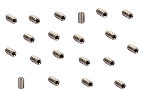 Grub Screw M4 x 8mm Flat Point (20 PACK) A2 Stainless Steel 4mm Metric Thread Allen Key Socket Grubs Screws Free UK Delivery