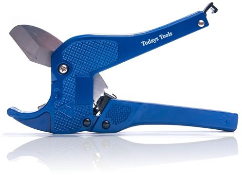 JDBrands Plastic Pipe Cutter, Ratchet-Style PVC Cutter for 42mm PEX, PVC, and PPR Pipes – High-Quality Pipe Shear Tool for Home Use and Maintenance Professionals