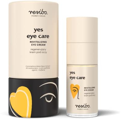 Resibo, Natürliche Augencreme Yes Eye Care, Gesichtscreme Naturkosmetik, Antifaltencreme, Gesichtspflege, Augenpflege, Nachtcreme, Faltencreme Damen, Feuchtigkeitscreme Gesicht, Hyaluronsäure, 15 ml