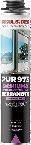 FRIULSIDER PUR 973 SERRAMENTI schiuma poliuretanica B2 - pistola 750ml Cf. 12 pz