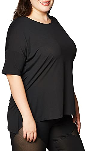 Nike Damen W Nk Layer Top Yoga Shirt, Black/Dark Smoke Grey, M EU