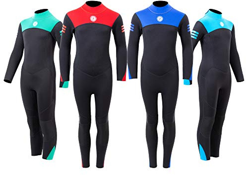 Two Bare Feet Kids Glider Wetsuit – Full-Length 2.5mm Neoprene, Warm & Flexible Children's Summer Surf Suit for Swimming, Diving & Water Sports
