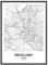 JUNOMI® Düsseldorf Poster DIN A2 Schwarz Weiss, DIN A2 Wohnzimmer Deko, Modernes Wandbild, Düsseldorf Bild, Wandbild ohne Rahmen, Stadtplan Poster
