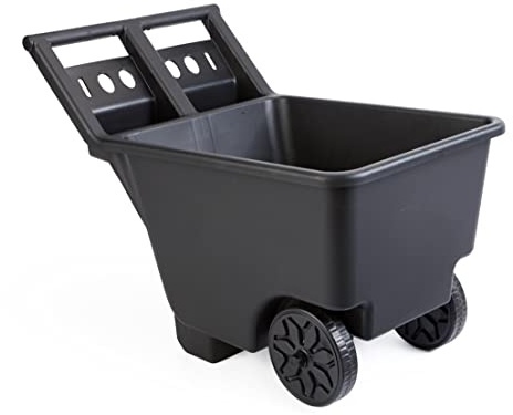 Mighty Tuff Yard Cart, Heavy Duty Wheeled Large Capacity Cart, 4.5 Cubic Feet, 200-pound Capacity