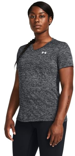 Under Armour Tech SSV - Solid, T-shirt de sport confortable pour femme, T-Shirt manches courtes avec col en V