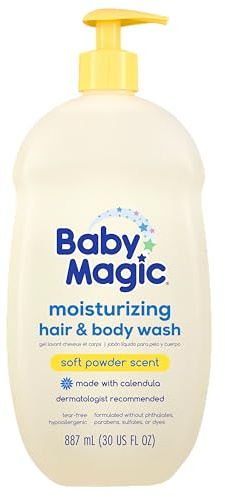 Baby Magic Moisturizing Hair & Body Wash, Soft Powder Scent, 30 Fl Oz