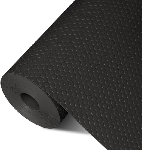 wohomuke Shelf Liners 30x300cm Shelf Mats Drawer Liner Drawer Mats Washable EVA BPA Free Waterproof & Oil-Proof Cupboard Cabinet Shelf Protector (Black,30cmx3m)