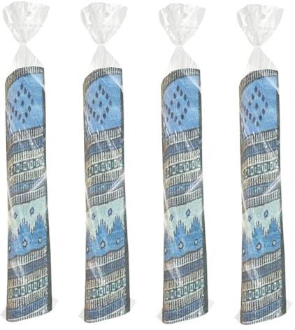 Klmnop 4Pcs Plastic Rug Storage Bag, Fits Rugs up to 5'×7', 4.5 Mil Heavy Duty Waterproof Rug Storage Bag with 10 Ties, Clear Rug Bags for Moving Storage Shipping(19×80Inch)