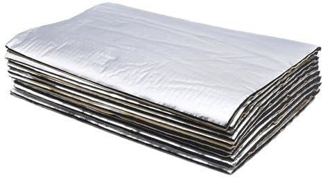 KiBcsLic Lot de 10 Tapis d'isolation phonique et Thermique pour Voiture, Autocollants pour Coffre et Toit de Voiture, 10mm