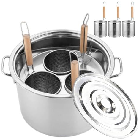 CQIKRWGWS Ollas para Pasta comerciales, ollas para Espaguetis de 3/4 de Orificio con Olla para Pasta de 35 cm/40 cm, máquina Manual para cocinar Espaguetis, para cocinar Pasta, Carne y Verduras.