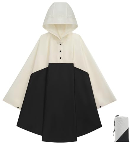 KAKU NANU Rain Poncho Kids Waterproof Poncho Rain Coat Boys Girls with Hood Raincoat 7 8 9 10 Years