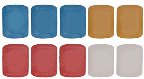 KIMISS Tiza de Sastre Profesional - 10 Tizas de Sastre 4 Colores Amplia Aplicación Fácil Extracción de Tela Fácil de Aplicar para Confección de Telas DIY - Nociones de Costura