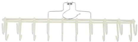 BESPORTBLE Porte-Ceintures Rotatif avec Revêtement Antidérapant, Cintre Multifonction Compact pour Rangement De Cravates Et Ceintures, Organisateur Gain De Place pour Dressing