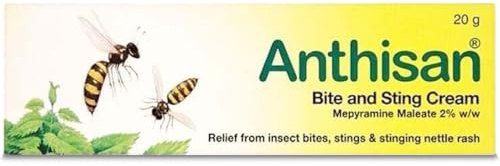 Anthisan Bite & Sting Cream Relief from insect bites, stings & stinging nettle rash, 20 g ( Pack of 1)