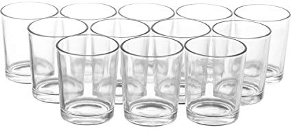 Royal Imports Clear Glass Votive Candle Holders 2.6 Tall, 12 Pack