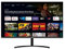Smart Tech Smart Monitor 27 Zoll, FHD Monitor Android, Eingebaute Lautsprechers, Bluetooth, WiFi, Sprachgesteuerte Fernbedienung, HDMI, USB, Neigung Verstellbar