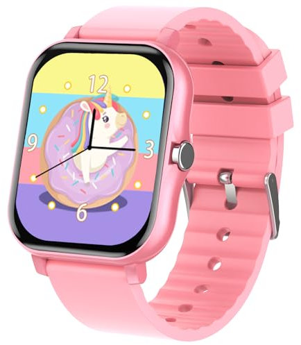 kaacly Reloj Inteligente Niños con Tarjetas de Aprendizaje Música Cuentos para Dormir Contador de Calorías Smartwatch Regalos de Cumpleaños Juguetes para Niños