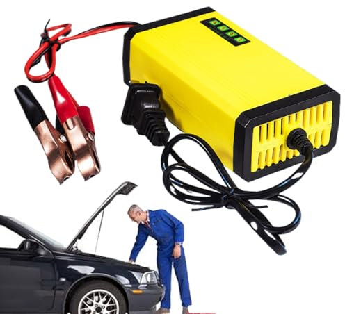 Cargador de rotación para batería de automóvil de 12 V, cargador neto para batería de motocicleta | Cargador inteligente de alta eficiencia de alta eficiencia, automovilismo multifuncional Automóvil d